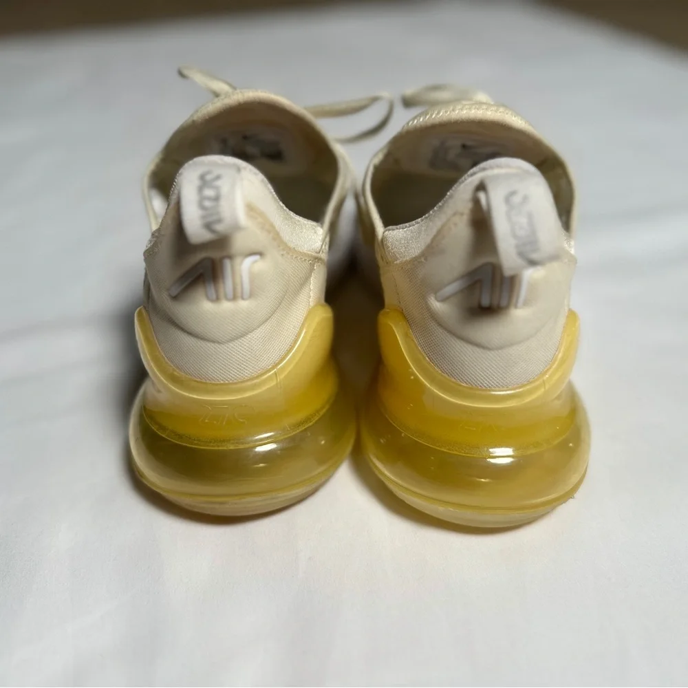 Nike Air Max 270 Yellow Cream Sneakers - Picture 4 of 5